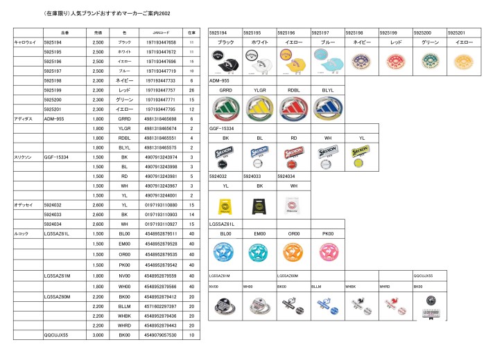 (在庫限り)人気ブランドおすすめマーカーご案内2602